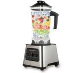 6000W Potente Batidora Licuadora Exprimidor Batidora de Mesa 2.5L Receptor Procesador de Alimentación Batidora Mezcadora para Hielo Fruta Nuez, Family, inoxidable Maple