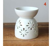Porcelain Aroma Burner Essential Oil Furnace Mini Candle Holder Solid Color Ceramic Crafts Aromatherapy Diffuser Home Decor