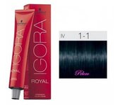 Tinte Igora Royal 1-1 Negro Ceniza 60 ml. Schwarzkopf