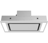 Campana de techo Bolero Flux TIR 908000 Glass White 90cm 800m3h A++ con control remoto y luz LED