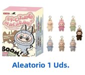 Labubu os monstros batimento cardíaco macaron esmalte rosto caixa cega estatueta de pvc bonito pingente ornamento boneca decoraç