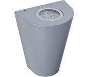 Aplique GANGES IP54 1xGU10 L.12,5xAn.9xAl.15,5cm Metal+Cristal gris