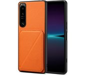 Denior For Sony Xperia 1 5 10 V IV Hidden Holder Card Leather Xperia 5 III Magnetic Anti Drop Phone Case