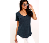 Summer Short Sleeve V-neck Slim Fit T-shirt Women Urban Style Macaron Color Cotton Fabric Loose Tops