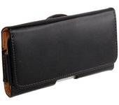 para Samsung Galaxy A41 (2020) Funda Cinturon Clip Horizontal Piel Suave Sintetica Premium - Negro