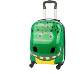 DAM. Maleta trolley infantil en material ligero de ABS de alta resistencia. Con 4 ruedas giratorias 360°. Diseño de Dinosaurio. 32x23x45 cm. 32x23x45cm.