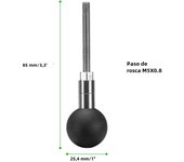 Motorbike Phone Holder Accessories Double Socket Arm Extension 1" Ball M5X0.8 Threaded Post Bracket Adapter for RAM Mount