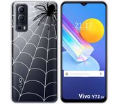 Funda Gel Transparente para Vivo Y52 5G / Y72 5G diseño Araña Dibujos