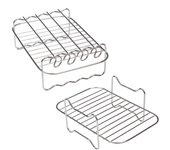 Estante para freidora de Aire-Estante de Doble Capa para pinchos, accesorios multiusos de Maple inoxydable para freidora