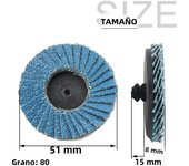 NunDunco1pc 50mm Flat Flap Disc 2" Sanding Disc  Mini Grinding Wheel for Metal Rust Removal Woodworking Polishing Abrasive Tool