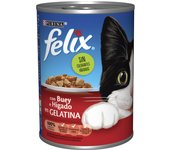 Felix Buey e Hígado en Gelatina Lata para Gatos  Comida húmeda para gatos
