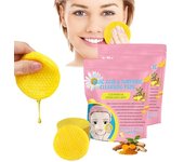 Almohadillas de algodón de cúrcuma, novedad, almohadillas de algodón de cúrcuma, Lumies, almohadillas de limpieza de ácido kójico de cúrcuma, almohadillas de limpieza de cúrcuma de ácido kójico (paquete de 2 (80 unidades))