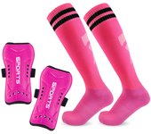 Loogdeel 1Pair Soccer Shin Guards Socks Set Football Over Knee Length Socks Shin Straps Adult Sports Leg Support Board Equipment
