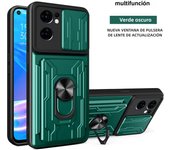 Shockproof 360° Ring Bracket Magnetic Phone Case for OPPO Reno 10 8 7 6 5 8T Pro Plus 4g 5g Find X5 X3 Lite with Card Slot Cover