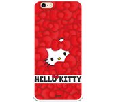 Funda original compatible con iPhone 6 o 6S con un diseño de Hello Kitty Patron Lazos Rojos
