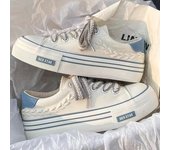Women Outdoor Trainers Platform Canvas Shoes Height Increasing Chunky Sneakers Young Girls Outdoor Training Women Casual Shoes