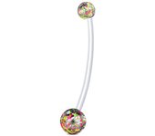 14G Pregnancy Clear Belly Button Rings Flexible Bioplast Sport Maternity Belly Navel Retainer Industrial Earring Body Piercing