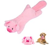 Juguetes para Masticar para Perros Cacorros, Perros medianos y grandes, juguetes para Perros chirriantes sin reelleno con forma de Cocodrilo para Limar los dientes,