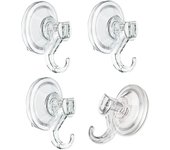 Ganchos Ventosa Fuerte,4 Piezas Ganchos Ventosa Potentes Impermeable Perchas Grandes Individuales Ganchos Ventosa sin perforar para Abrigos Bufandas Toallas Bolsos Llaves en Oficina Cocina Baño