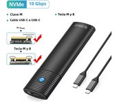 ORICO 10Gbps M2 SSD Enclosure NVMe PCIe SSD Box for M.2 NVMe NGFF SATA SSD Disk Tool Free M.2 SSD Case Built-in Metal Heat Sink