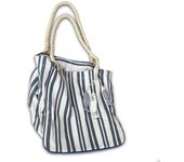 BOLSA LONETA BLANCA AZUL MARINO ASAS CUERDA PECES