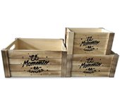 Juego de Cajas Decorativas Versa Madera (3 Piezas)