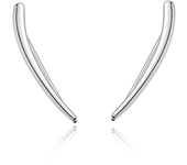 ANDYWEN 925 Sterling Silver Gold Big Long 25mm Plain Climber Women Earring Clips Pendiente Line Fine Jewelry 2023 Birthday Gift