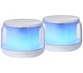 Mars gaming ms-aura altavoces bluetooth rgb - sonido envolvente 15w - dsp personalizado - iluminacion rgb 360º - bluetooth 5.3 - conexion jack - control intuitivo - color blanco