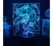 Japanese Anime Drogan Ball Super Saiyan Goku Vegeta Figure Led Acrylic Stand 3d Illusion Colorful Nightlight for Kids Birthday