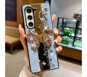 Luxury Butterfly Ring Stand Holder Phone Case For Samsung Galaxy Z Fold 5 4 Zfold 3 Fold5 5G Fold4 Fold3 Shockproof Cover Fundas