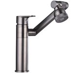 Grifo Monomando para Lavabo Alto, MUMU Rotación de 360 Grados, Grifo para Lavabo Alto DE UN Oriente, Grifo para Baño, mezclador de Agua Fría y Caliente - Manguera de 60 cm