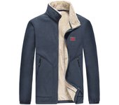 Polar Fleece Jacket for Men with Fur Lined Jackets and Coats Men Clothing 2024 Heavyweight Plush Jacket Men Outerwear Coats