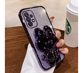 Rabbit Makeup Mirror Holder Phone Case for Samsung Galaxy M55 54 53 52 51 34 33 30S J7 5 A 750 73 72 4G 5G 71 70 55 54 53 52