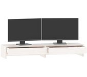 vidaXL Soporte para Monitor Portátil Elevador Color Blanco,  Marrón miel,  Natural y mas