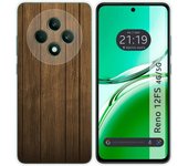 Tumundosmartphone Funda Silicona para Oppo Reno 12FS 4G / 12 FS 5G diseño Madera Dibujos