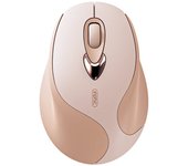Ratón inalámbrico, ratón ergonómico recargable de 2,4 G, clic silencioso, ratón portátil de nivel 3 DPI para portátiles, ordenadores (rosa)