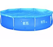 YUMO HOUSE-Cubierta redonda Piscina 300 cm-Cobertor Piscina redondo 300 cm. Con Lazos de Cuerda AVENLI 16125, Material duradero, Cuerdas de sijeción, Color azul