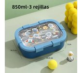 Stainless Steel Cartoon Lunch Box Compartmented Bento Box with Spoon Fork Sealed Leak-proof Lunch Box Food Storage Container
