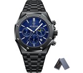 Top Brand Man Casual Watch Luxury Luminous BINBOND B0161 Box Wristwatch Stainless Steel Waterproof Men Date Calendar Clock