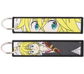 Japanese Anime  Embroidery Chaim Keychain for Motorcycles Key Fobs Holder Key Tag Keyring Jewelry Accessories