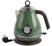 ZVD Electric Water Kettle Temperature Display Retro Paint Electric Kettle With 360 Degree Rotating Base Eu Plug 220240v Dark Green