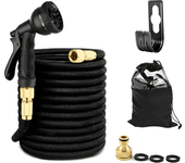 Manguera de Agua Extensible with Rociadora de Agua de 8 Modos gun para Lavado de Coche, Patio y Mascota