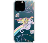 Funda original compatible con iPhone 13 Pro Max - Bob Esponja Caballito Arcoiris