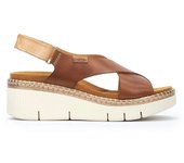 Pikolinos W0K-0606C1 Sandalias con cuña para mujer marrones en piel 85429