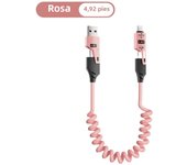 NNBILI 4 in 1 65W Spring Short Data Cable 6A USB C Spring Telescopic Quick Charger Wire Spring USB Cable for iPhone 15 14 13 12