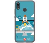 Tumundosmartphone Funda Gel Tpu para Huawei P20 Lite Diseño Cohete Dibujos