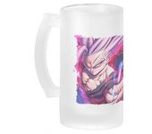 MERCHANDMANIA JARRA CERVEZA CRISTAL Gohan modo bestia pelicula dragon combate bola ssj furia esmerilada esmerilado 500ml
