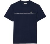 Camiseta Azul Marino Lacoste Marine De Punto Jersey De Algodón Con Ribete De Lacoste