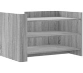 vidaXL Mesa de centro madera de ingeniería 80x50x50 cm Blanco, Negro, Roble Sonoma Mesita de Salón o Comedor o Auxiliar Mesa de Café Meuble Salón