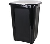 Tontarelli - Cubo de Basura 44L (Negro/Tapa Amarilla, Verde, Azul o Blanca) - Cubo Basura con Gran Capacidad, Fácil de Limpiar, Resistente a Golpes, Tapa Antiolores, Ideal para Cocina, Baño u Oficina